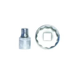 CHAVE CAIXA CURTA 1/2" BIHEX. 28mm KROFTOOLS