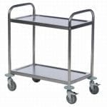 CARRINHO 2 PRATELEIRAS INOX 950×500 ND