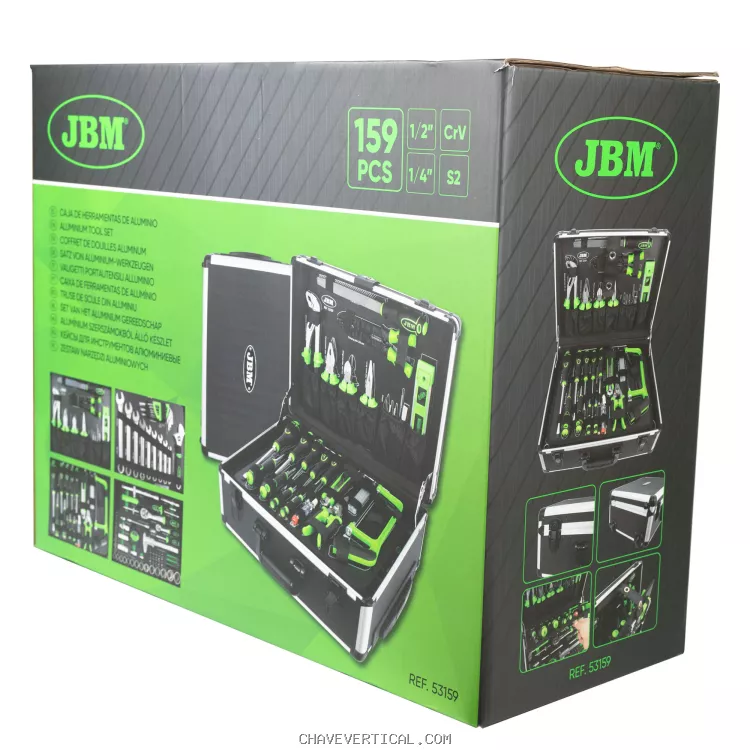 CAIXA DE FERRAMENTAS DE ALUMÍNIO 159PCS JBM