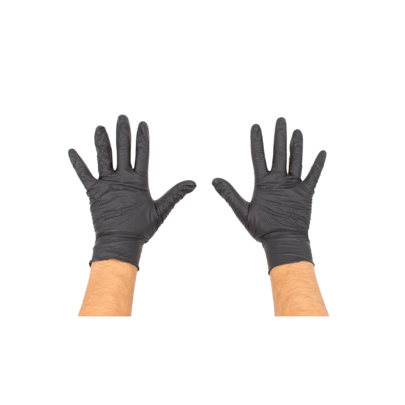 LUVAS DE NITRILO PRETAS DIAMOND 7.0MIL XL x 100 PCS KROFTOOLS (3)