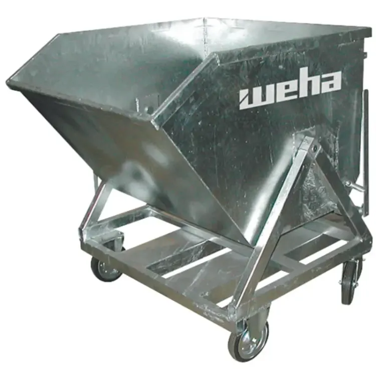 CONTENTOR BASCULANTE MOVEL 4 RODAS ZINCADO 800KG WEHA scaled 1.webp