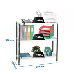estante comfort mini 3 300 900 antracite branco simon.webp