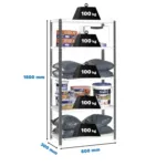 estante comfort mini 5 300 antracite branco simon.webp