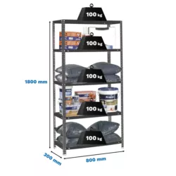 estante comfort mini 5 300 antracite simon.webp