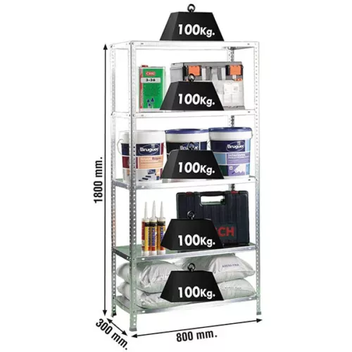 estante comfort mini 5 300 galvanizado simon.webp