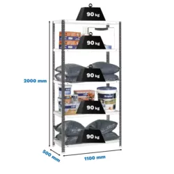 estante comfort superplus 5 500 antracite branco simon.webp