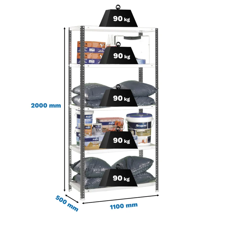 estante comfort superplus 5 500 antracite branco simon.webp
